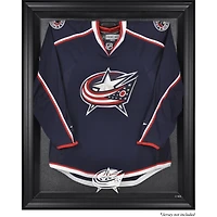 Vitrine de présentation avec logo encadré noir des Blue Jackets de Columbus