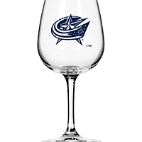 Verre à vin à pied avec logo des Blue Jackets de Columbus, 12 oz