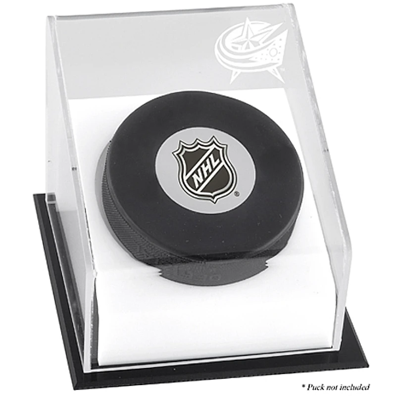 Columbus Blue Jackets Puck Deluxe Logo Display Case