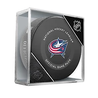 Rondelle de match officielle non signée InGlasCo modèle 2019 des Blue Jackets de Columbus