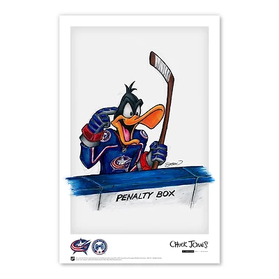 Daffy Duck Columbus Blue Jackets 11"x 17" Looney Tunes affiche imprimée