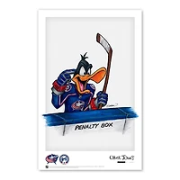 Daffy Duck Columbus Blue Jackets 11"x 17" Looney Tunes affiche imprimée