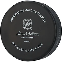 Rondelle de match officielle autographiée par Kirill Marchenko, des Blue Jackets de Columbus