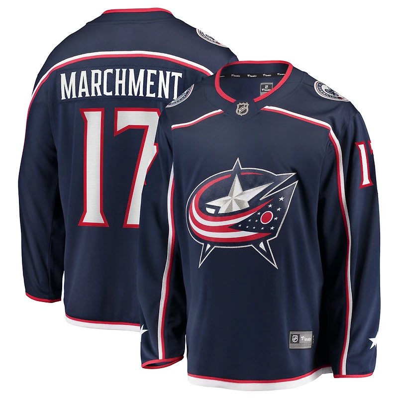 Men's Fanatics Mason Marchment Navy Columbus Blue Jackets Home Premier Breakaway Player Jersey