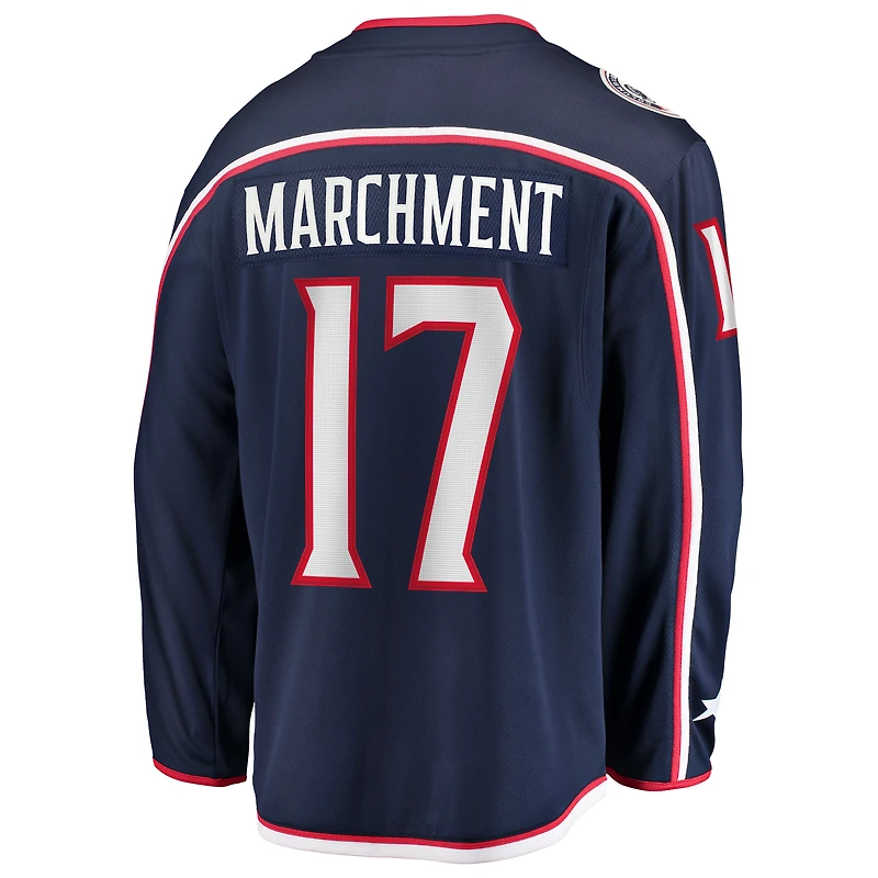 Men's Fanatics Mason Marchment Navy Columbus Blue Jackets Home Premier Breakaway Player Jersey