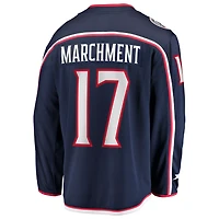 Men's Fanatics Mason Marchment Navy Columbus Blue Jackets Home Premier Breakaway Player Jersey
