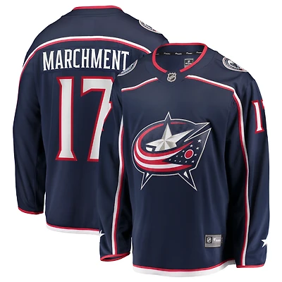 Men's Fanatics Mason Marchment Navy Columbus Blue Jackets Home Premier Breakaway Player Jersey