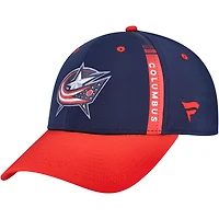 Casquette ajustée authentique Pro des Columbus Blue Jackets de la marine Fanatics pour homme