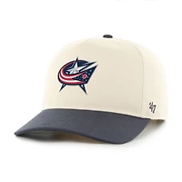 Casquette ajustable pour homme, modèle 47, crème/marine, logo Columbus Blue Jackets.