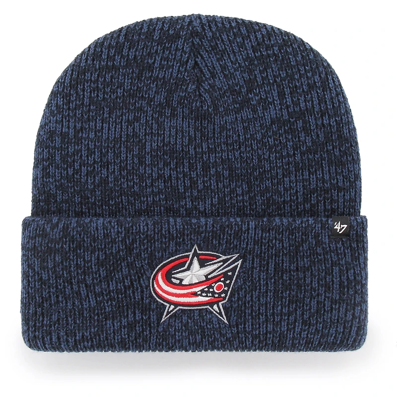 Bonnet en tricot à revers Brain Freeze pour hommes '47 bleu marine Columbus Blue Jackets