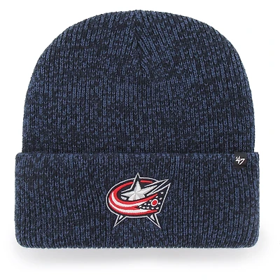 Bonnet en tricot à revers Brain Freeze pour hommes '47 bleu marine Columbus Blue Jackets