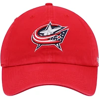 Casquette réglable '47 Red Columbus Blue Jackets Team Clean Up pour homme