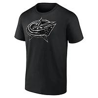 T-shirt noir Iced Out des Blue Jackets de Columbus pour homme