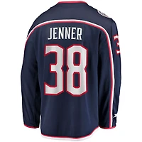 Men's Boone Jenner Navy Columbus Blue Jackets Home Captain Patch Breakaway Player Jersey