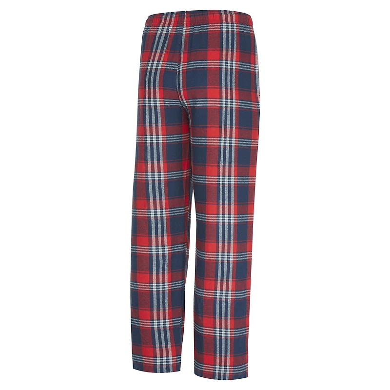 Men's Concepts Sport Red/Navy Columbus Blue Jackets Region Flannel Sleep Pants