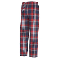 Men's Concepts Sport Red/Navy Columbus Blue Jackets Region Flannel Sleep Pants