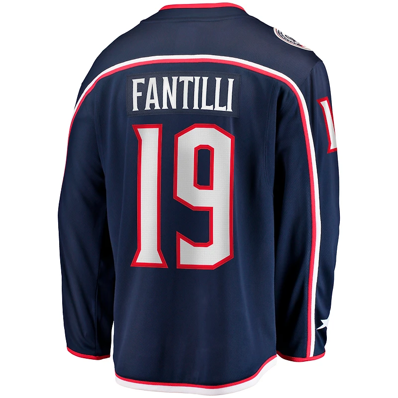 Men's Fanatics Adam Fantilli Navy Columbus Blue Jackets Home Premier Breakaway Player Jersey