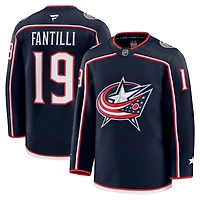 Maillot domicile premium bleu marine Adam Fantilli des Columbus Blue Jackets pour homme Fanatics