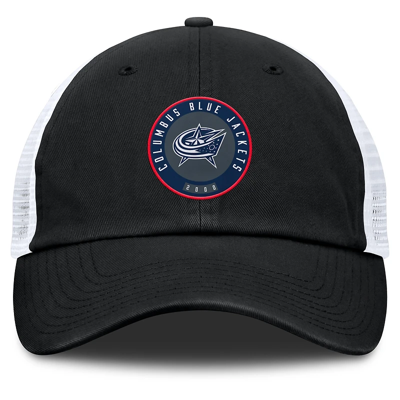 Men's Fanatics Black Columbus Blue Jackets Averie Trucker Adjustable Hat