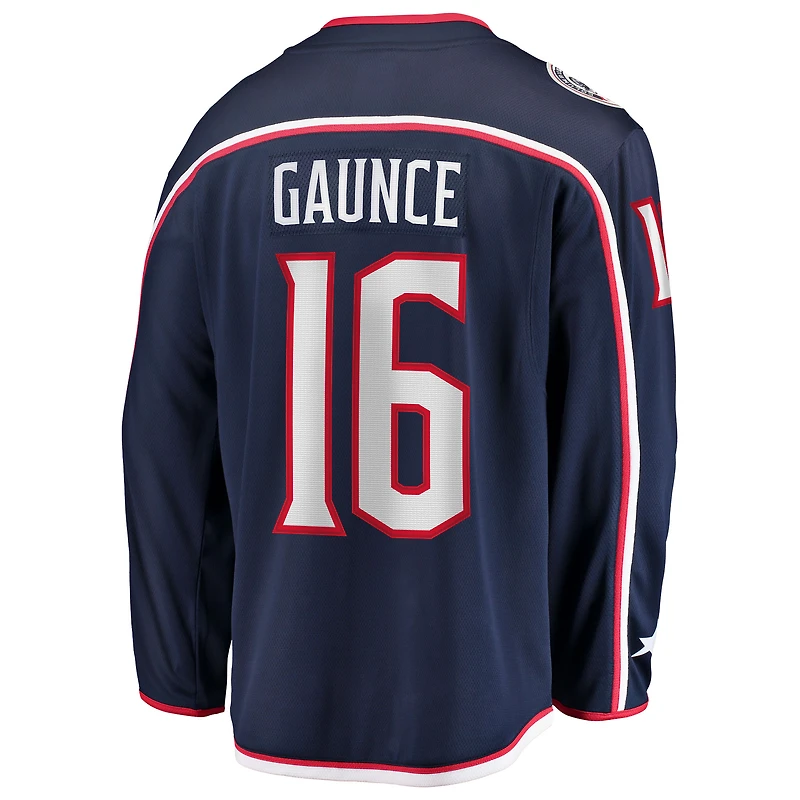 Maillot Fanatics Brendan Gaunce bleu marine des Columbus Blue Jackets à domicile Breakaway pour hommes