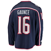 Maillot Fanatics Brendan Gaunce bleu marine des Columbus Blue Jackets à domicile Breakaway pour hommes