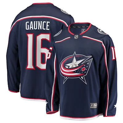 Men's Fanatics Brendan Gaunce Navy Columbus Blue Jackets Home Breakaway Jersey