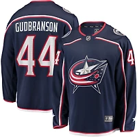 Fanatics pour hommes Erik Gudbranson bleu marine Columbus Blue Jackets Maillot de joueur échappé à domicile