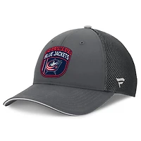 Men's Fanatics Gray Columbus Blue Jackets Authentic Pro Home Ice Trucker Adjustable Hat