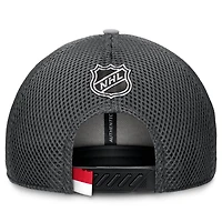 Casquette ajustable pour homme Fanatics Columbus Blue Jackets Authentic Pro Home Ice Trucker grise