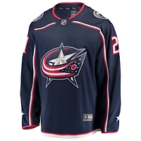 Maillot Fanatics Isac Lundestrom bleu marine des Columbus Blue Jackets pour homme