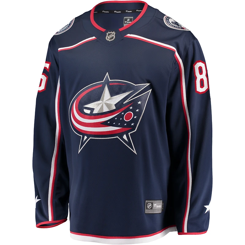 Fanatics pour hommes Kirill Marchenko bleu marine Columbus Blue Jackets Maillot Breakaway à domicile