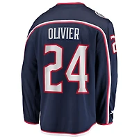 Men's Fanatics Mathieu Olivier Navy Columbus Blue Jackets Home Breakaway Jersey