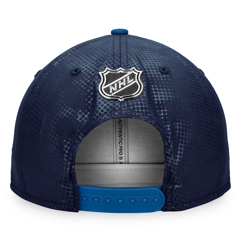 Casquette Snapback Columbus Blue Jackets Authentic Pro Alternate Logo pour hommes Fanatics bleu marine/bleu