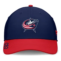 Men's Fanatics Navy/Red Columbus Blue Jackets Authentic Pro Rink Flex Hat