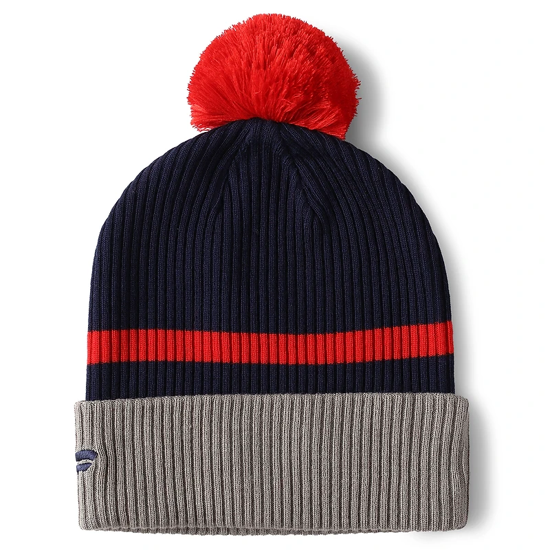 Bonnet en tricot à revers avec pompon pour homme Fanatics Navy Columbus Blue Jackets 2025 NHL Stadium Series