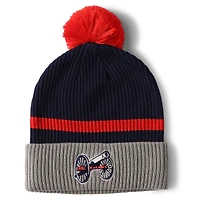 Bonnet en tricot à revers avec pompon pour homme Fanatics Navy Columbus Blue Jackets 2025 NHL Stadium Series