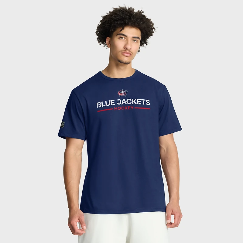 Men's Fanatics Navy Columbus Blue Jackets Authentic Pro Primary T-Shirt