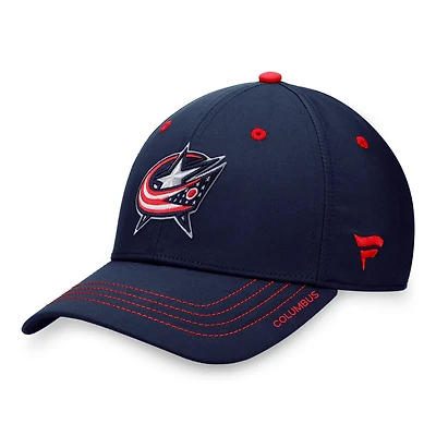 Fanatics pour hommes de marque Navy Columbus Blue Jackets Authentic Pro Rink Flex Hat