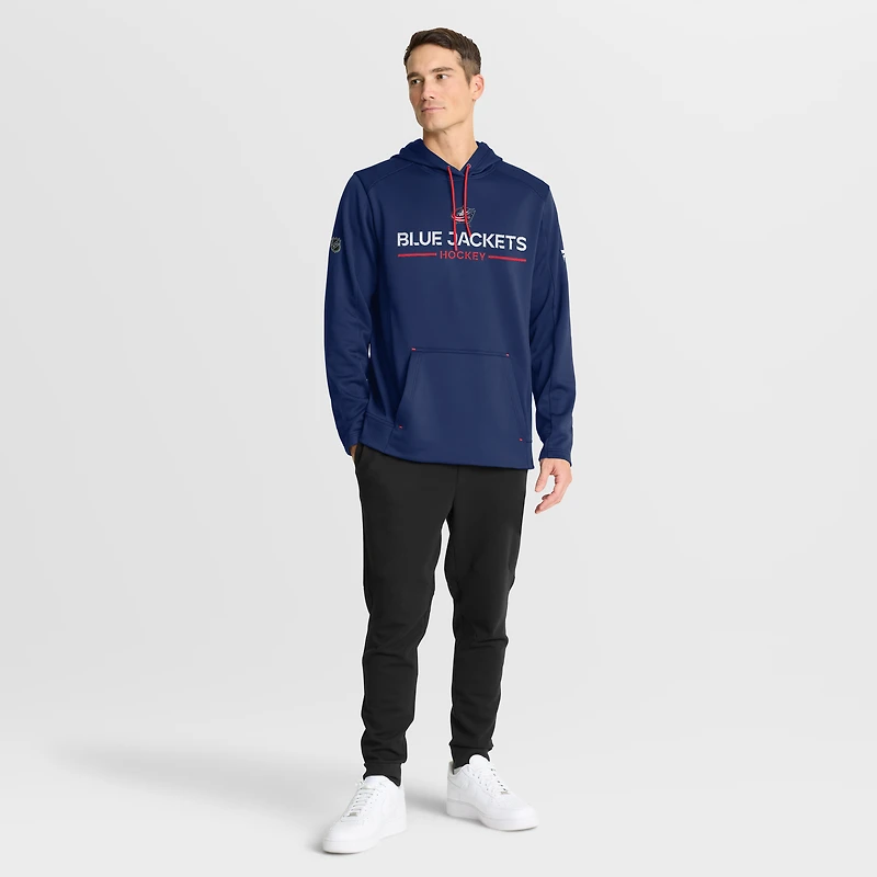Sweat à capuche authentique Pro Rink des Columbus Blue Jackets de la marine Fanatics pour homme