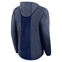 Men's Fanatics  Navy Columbus Blue Jackets Authentic Pro Rink Lightweight Pullover Hoodie