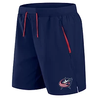 Men's Fanatics Navy Columbus Blue Jackets Authentic Pro Rink Performance Shorts