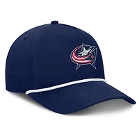 Men's Fanatics Navy Columbus Blue Jackets Authentic Pro Rink Roper A-Frame Adjustable Hat