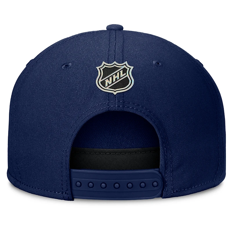 Men's Fanatics Navy Columbus Blue Jackets Authentic Pro Rink Team Code Snapback Hat