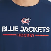Men's Fanatics Navy Columbus Blue Jackets Authentic Pro Rink Tech T-Shirt