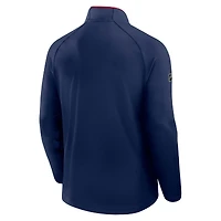 Men's Fanatics Navy Columbus Blue Jackets Authentic Pro Rink Training Quarter-Zip Pullover