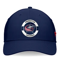 Men's Fanatics Navy Columbus Blue Jackets Authentic Pro Training Camp Flex Hat