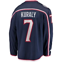 Fanatics pour hommes Sean Kuraly Navy Columbus Blue Jackets Maillot de joueur échappé à domicile