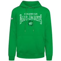Men's Levelwear Green Columbus Blue Jackets St. Patrick's Day Podium Hoodie