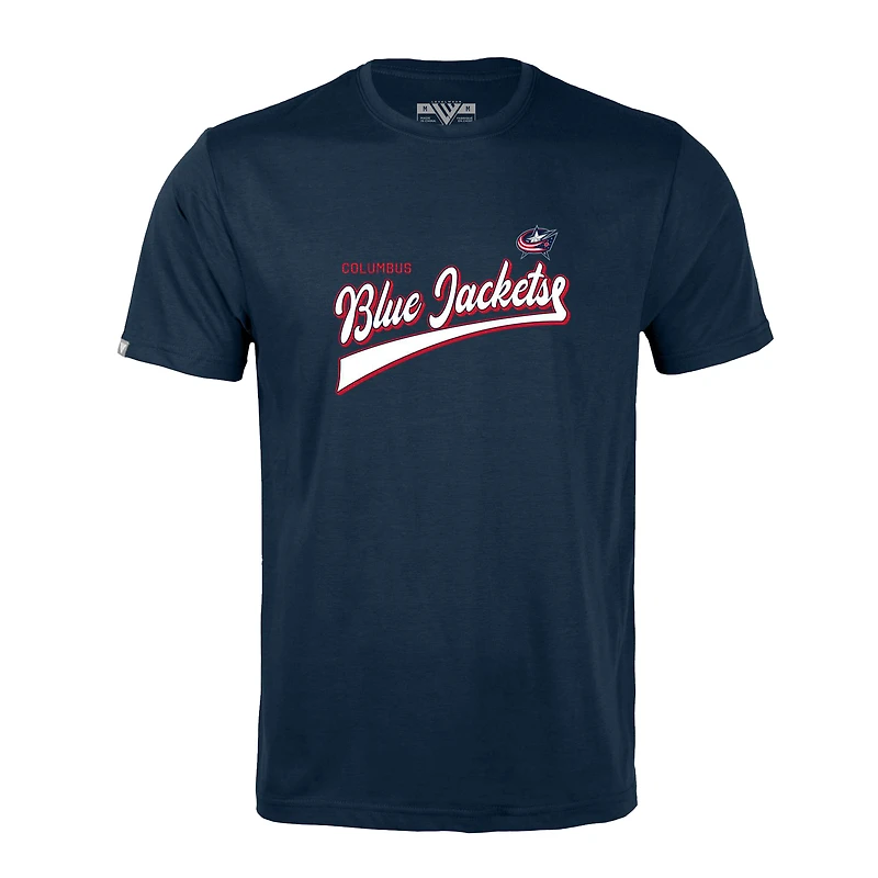Men's Levelwear Navy Columbus Blue Jackets Richmond Retro Team 2.0 T-Shirt