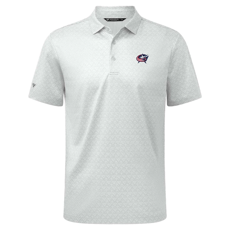 Men's Levelwear White Columbus Blue Jackets System Insignia Core Polo